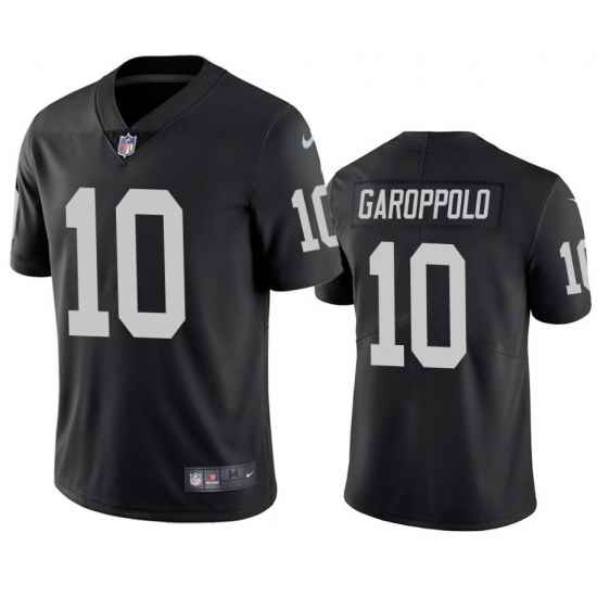 Men Las Vegas Raiders 10 Jimmy Garoppolo Black Vapor Untouchable Stitched Football Jersey